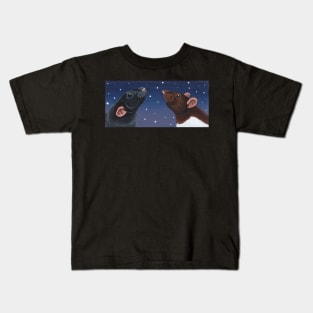 Black and Agouti Hooded Rat Stargazing Kids T-Shirt